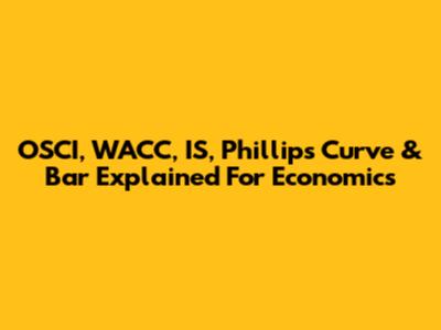 OSCI, WACC, IS, Phillips Curve & Bar Explained For Economics